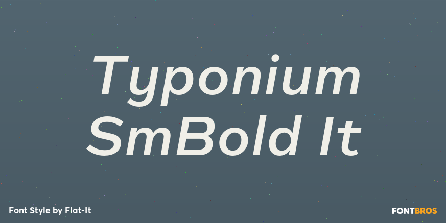 Typonium SmBold It Poster