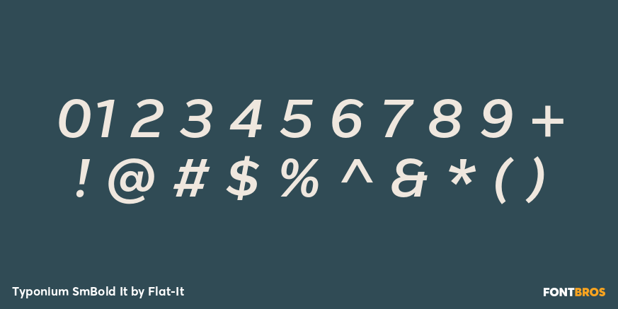 Typonium SmBold It Font Poster #4