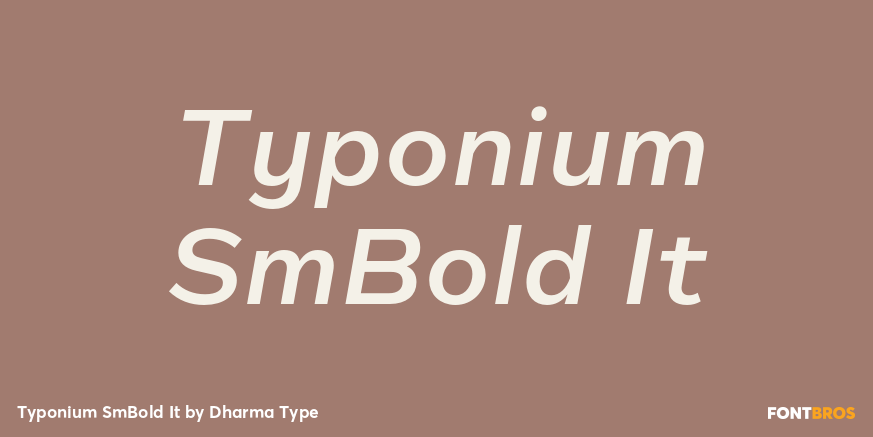 Typonium SmBold It Poster
