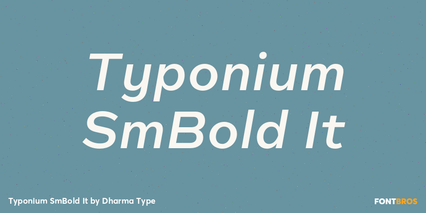 Typonium SmBold It Poster