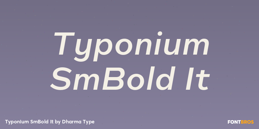Typonium SmBold It Poster