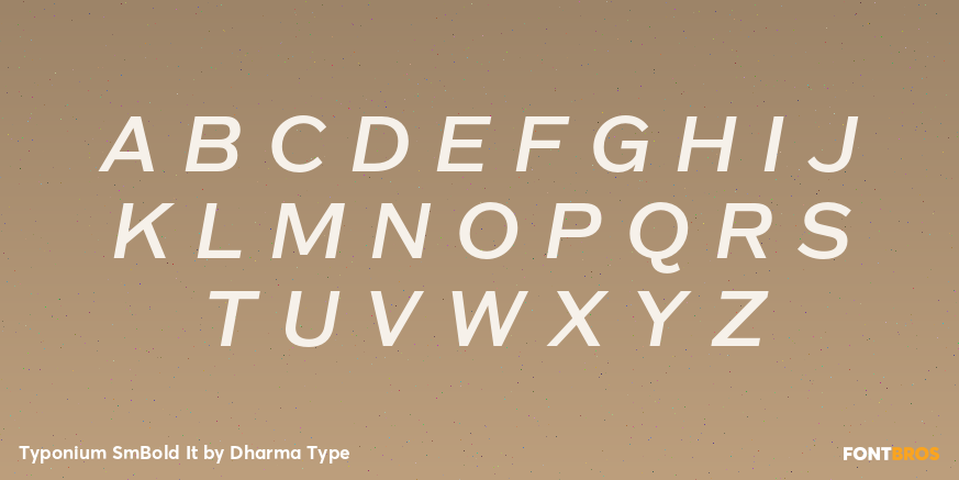 Typonium SmBold It Font Poster #2