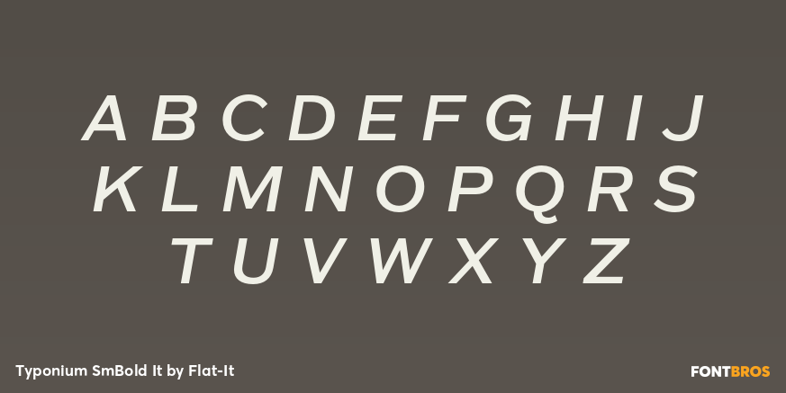 Typonium SmBold It Font Poster #2