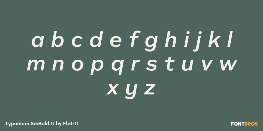 Typonium SmBold It Font Poster #3