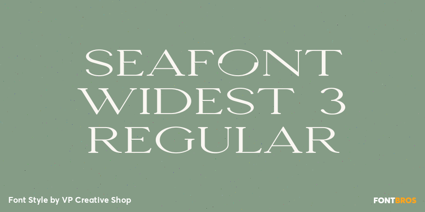 Seafont Widest 3 Regular Poster
