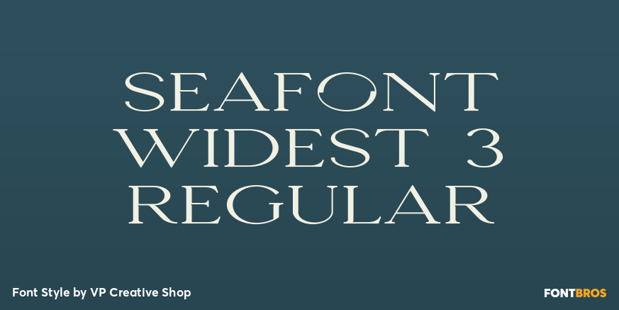 Seafont Widest 3 Regular Font Poster #1