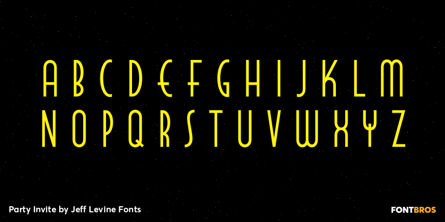 Party Invite Font Poster #3