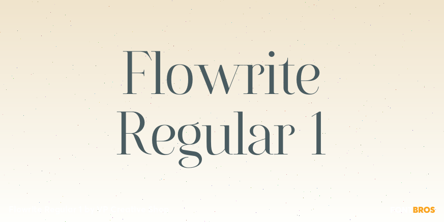 Flowrite Regular 1 Font Poster #1