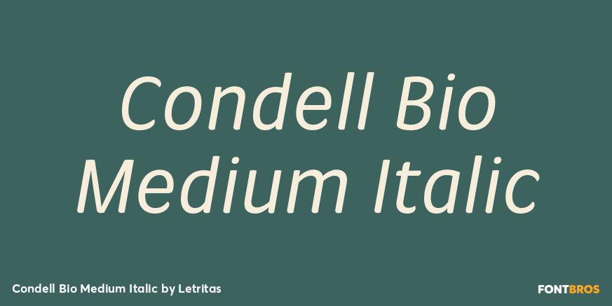 Condell Bio Medium Italic Font Poster #1