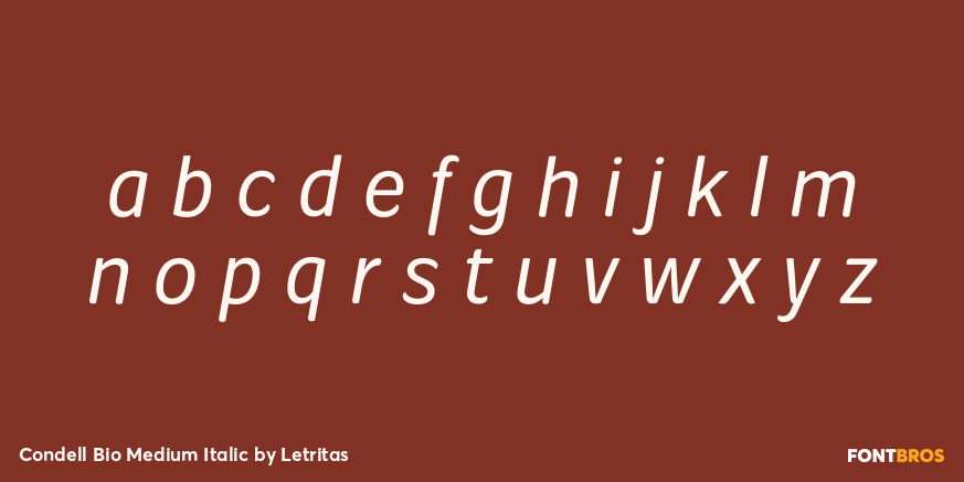Condell Bio Medium Italic Font Poster #3