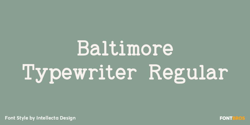 Baltimore Typewriter Regular Poster