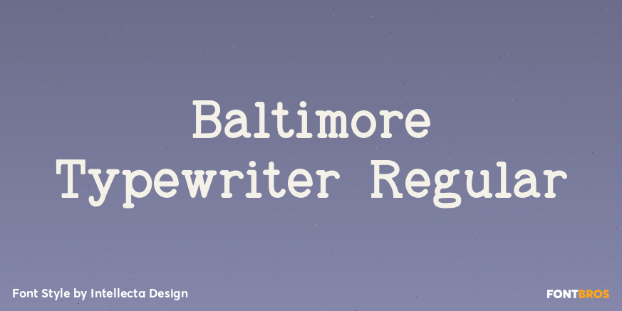Baltimore Typewriter Regular Poster