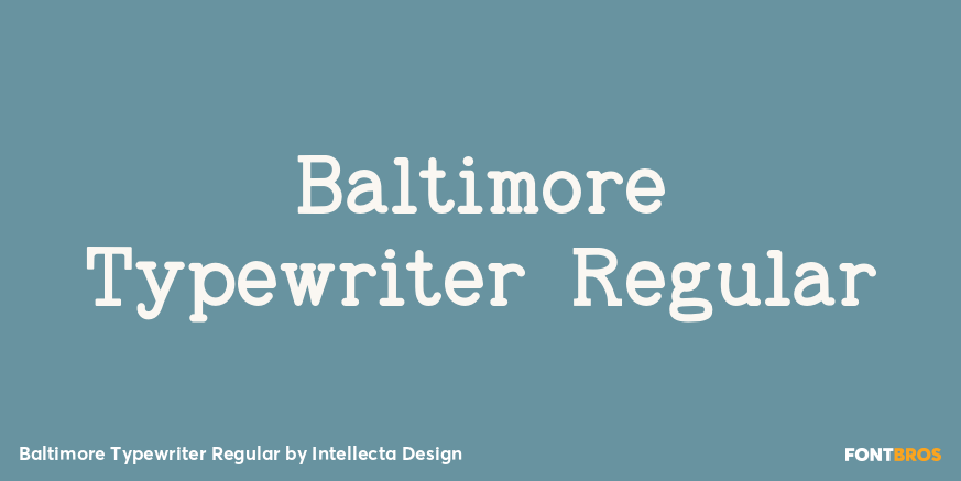 Baltimore Typewriter Regular Poster
