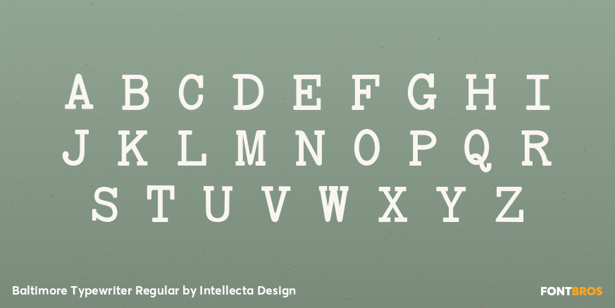 Baltimore Typewriter Regular Font Poster #2