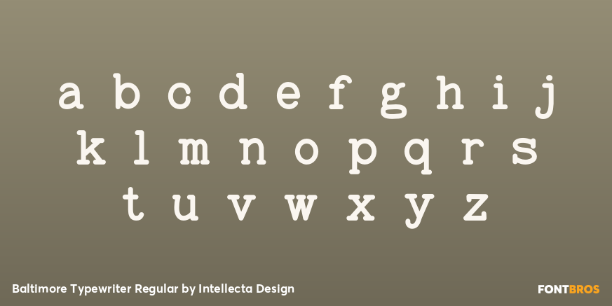 Baltimore Typewriter Regular Font Poster #3