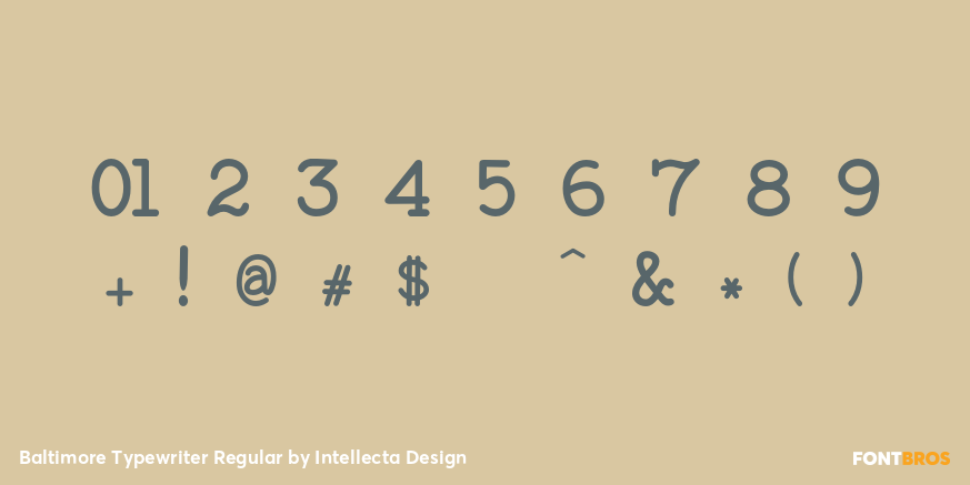Baltimore Typewriter Regular Font Poster #4