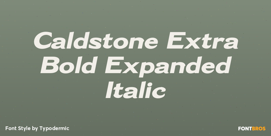 Caldstone Extra Bold Expanded Italic Poster
