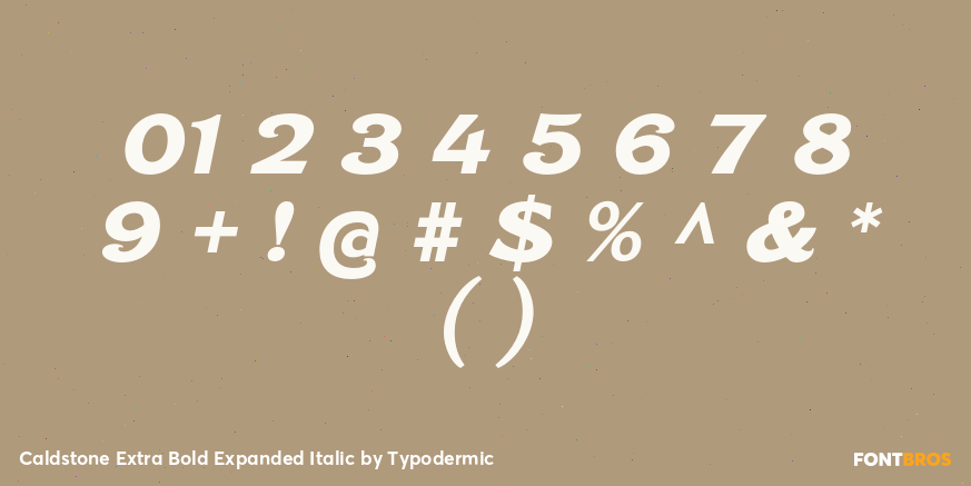 Caldstone Extra Bold Expanded Italic Font Poster #4
