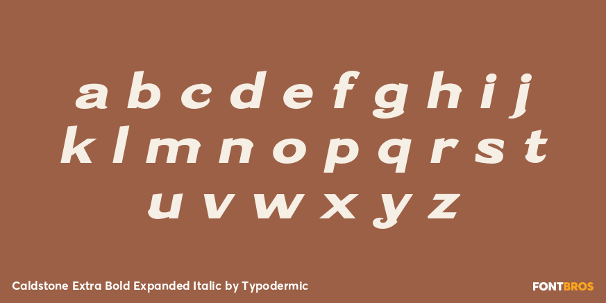 Caldstone Extra Bold Expanded Italic Font Poster #1