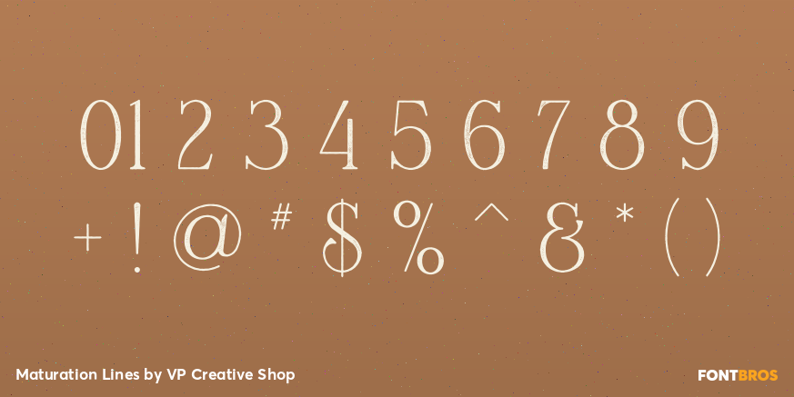 Maturation Lines Font Poster #4