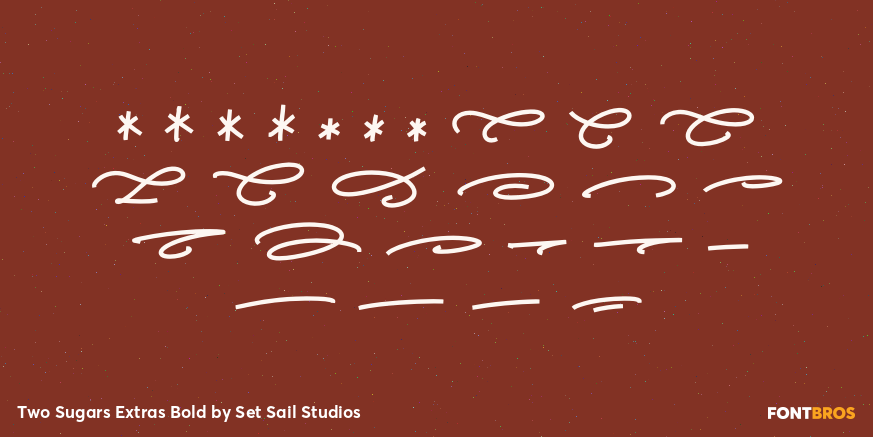 Two Sugars Extras Bold Font Poster #3