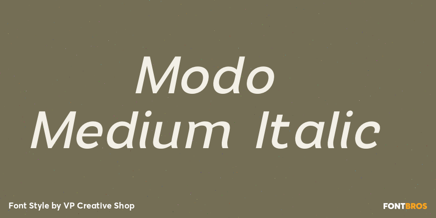 Modo Medium Italic Font Poster #1