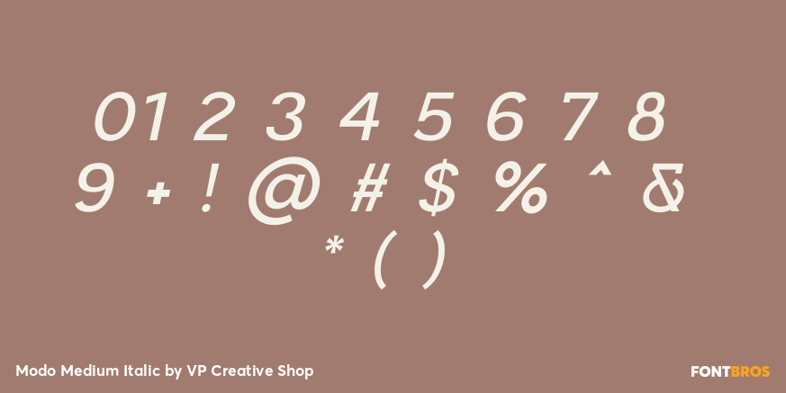 Modo Medium Italic Font Poster #1