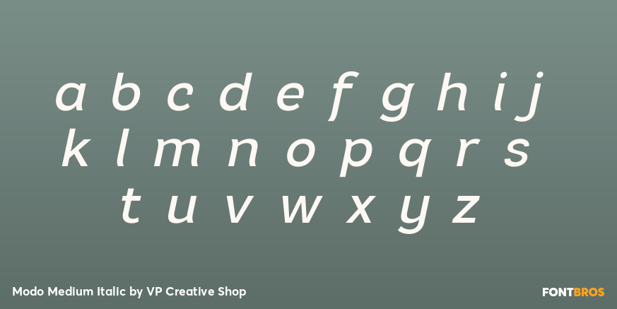 Modo Medium Italic Font Poster #1