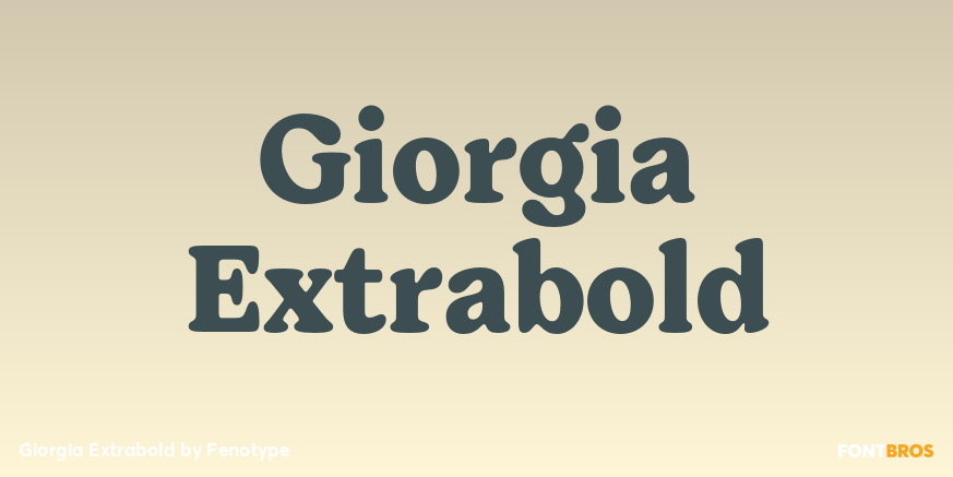 Giorgia Extrabold Poster