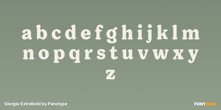 Giorgia Extrabold Font Poster #3