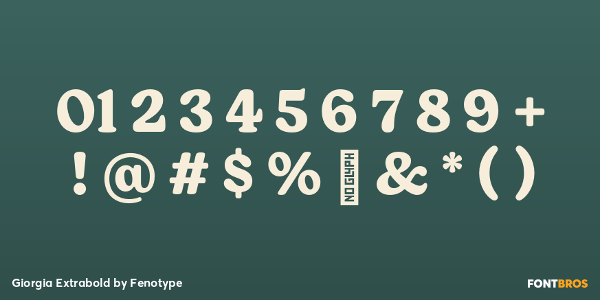 Giorgia Extrabold Font Poster #4