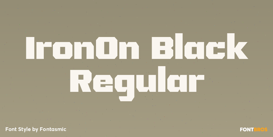 IronOn Black Regular Font Poster #1