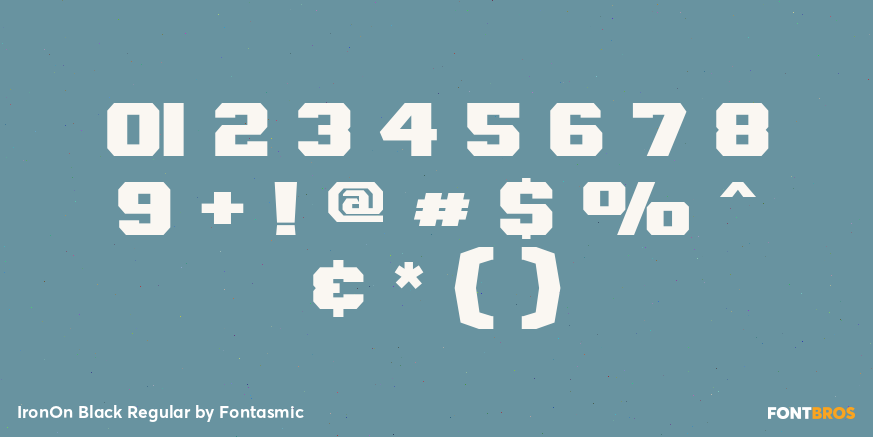 IronOn Black Regular Font Poster #1