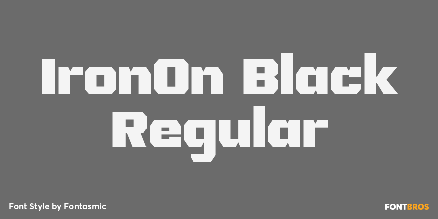 IronOn Black Regular Font Poster #1