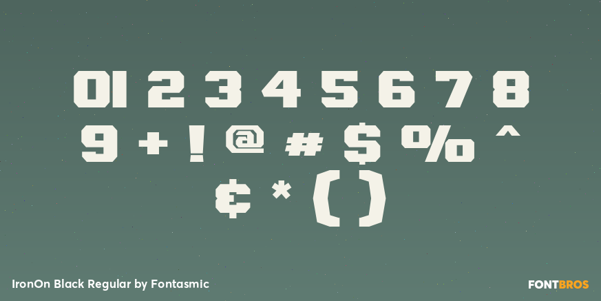 IronOn Black Regular Font Poster #4