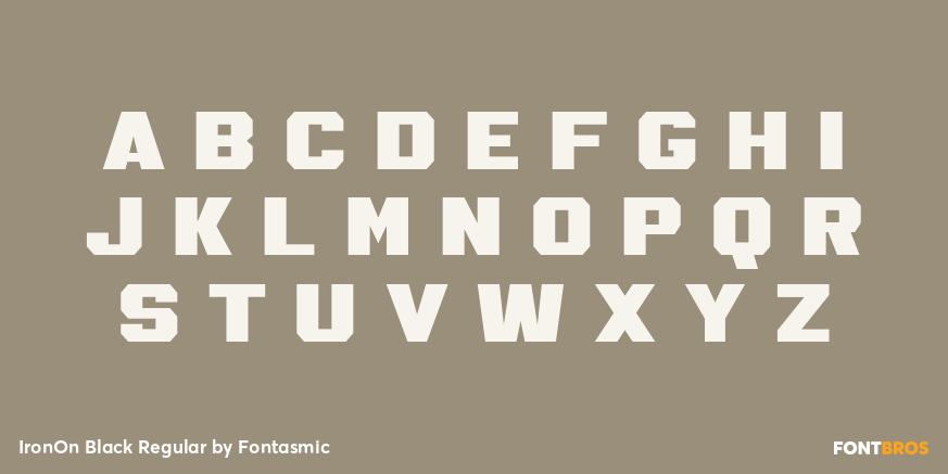 IronOn Black Regular Font Poster #1