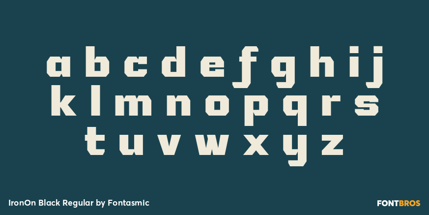 IronOn Black Regular Font Poster #1