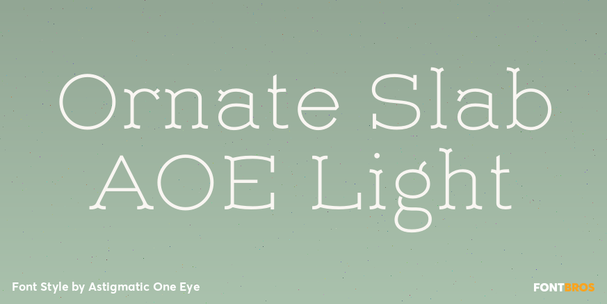 Ornate Slab AOE Light Font Poster #1