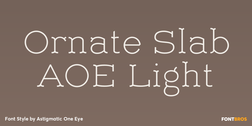 Ornate Slab AOE Light Font Poster #1
