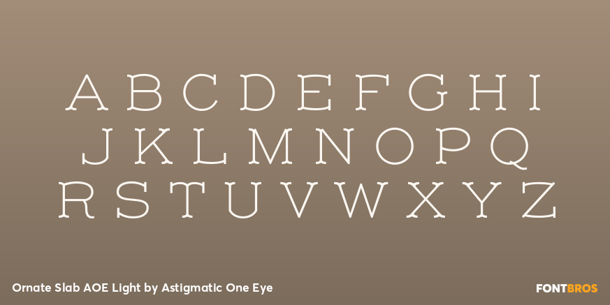 Ornate Slab AOE Light Font Poster #2