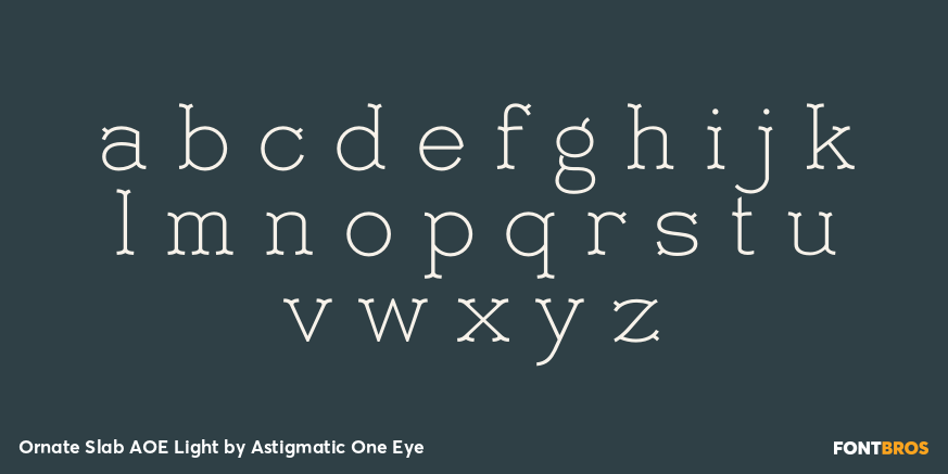 Ornate Slab AOE Light Font Poster #3