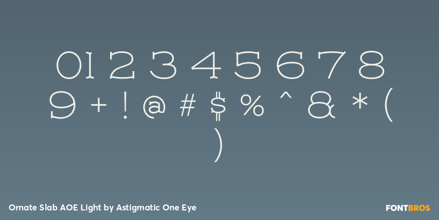 Ornate Slab AOE Light Font Poster #4