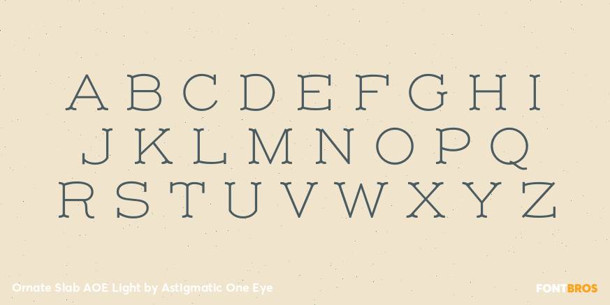 Ornate Slab AOE Light Font Poster #1