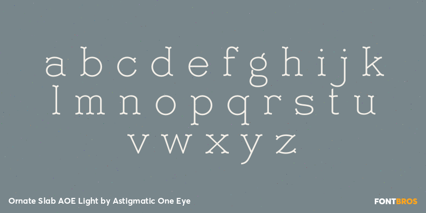 Ornate Slab AOE Light Font Poster #1