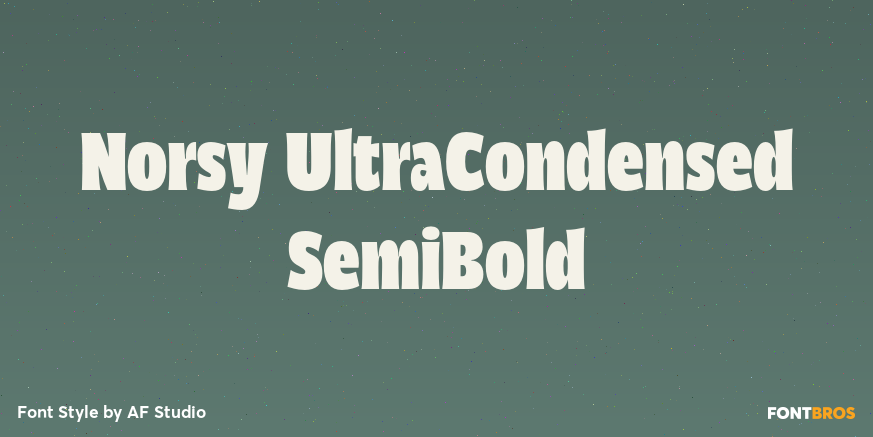 Norsy UltraCondensed SemiBold Font Poster #1