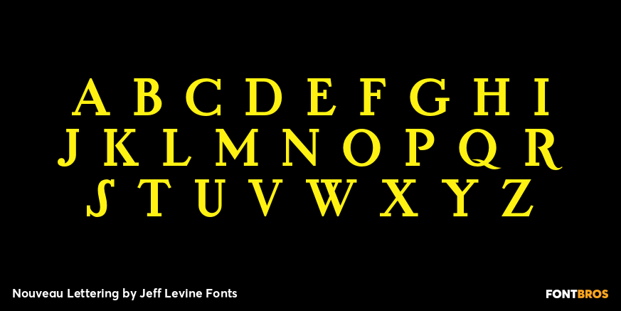 Nouveau Lettering Font Poster #2