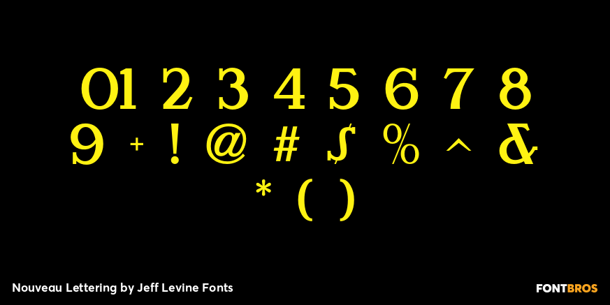 Nouveau Lettering Font Poster #4