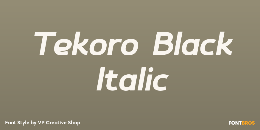 Tekoro Black Italic Poster