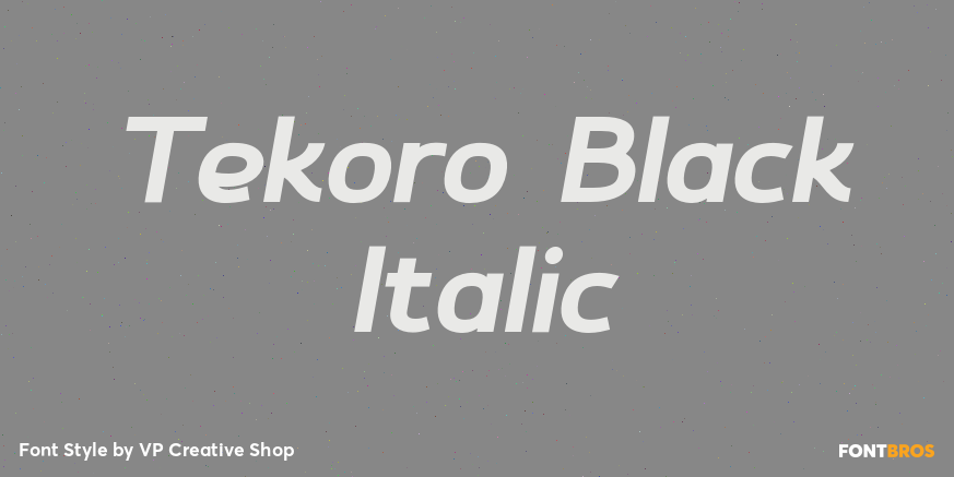 Tekoro Black Italic Poster