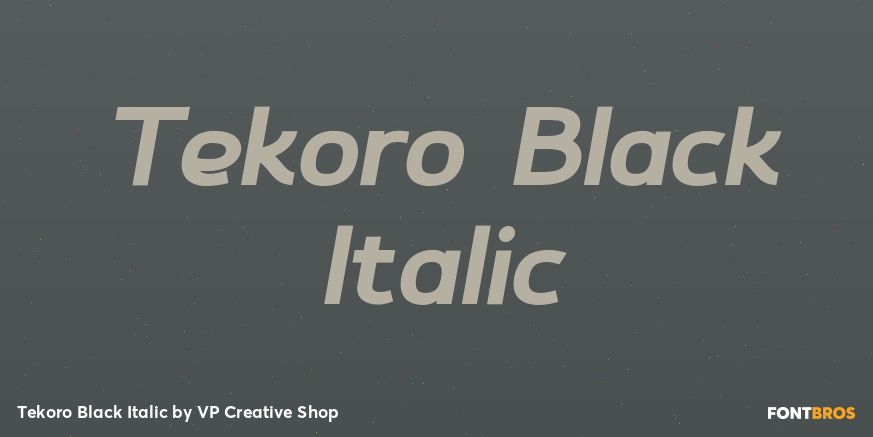 Tekoro Black Italic Poster